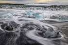 Diamond Beach surf, Iceland Coastal Print